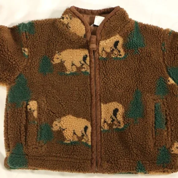 HARTSTRINGS Baby Zip-Up Jacket Bear Print 12 M - Picture 6 of 10